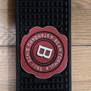 Jim Beam Whiskey Bar Mat Wet Spill Runner Drink Pour Pad Rubber